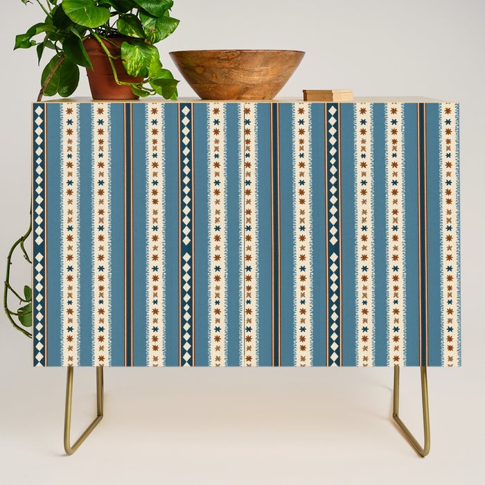 Vintage Woven Stripe - Cozy Heirloom Credenza Gallery Image 1
