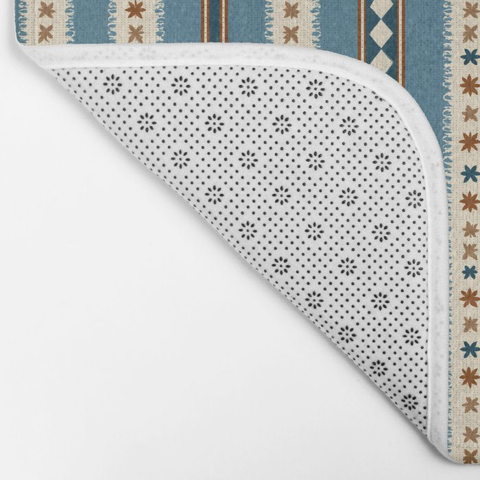 Vintage Woven Stripe - Cozy Heirloom Bath Mat Gallery Image 2