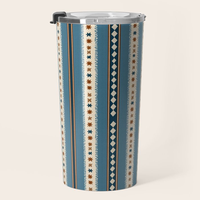 Vintage Woven Stripe - Cozy Heirloom Travel Mug Gallery Image 3