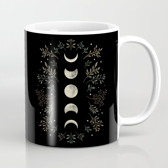 Moonlight Garden - Olive Green Coffee Mug Gallery Image 1