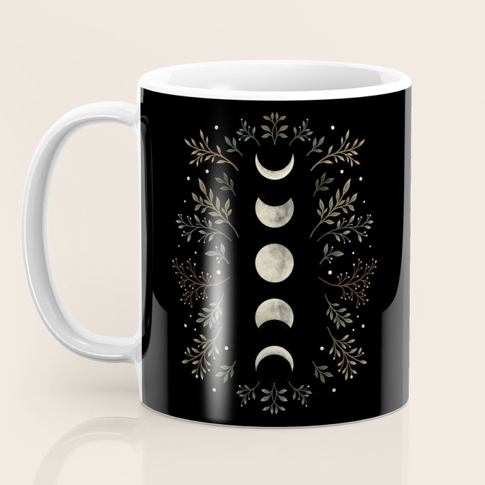 Moonlight Garden - Olive Green Coffee Mug Gallery Image 3