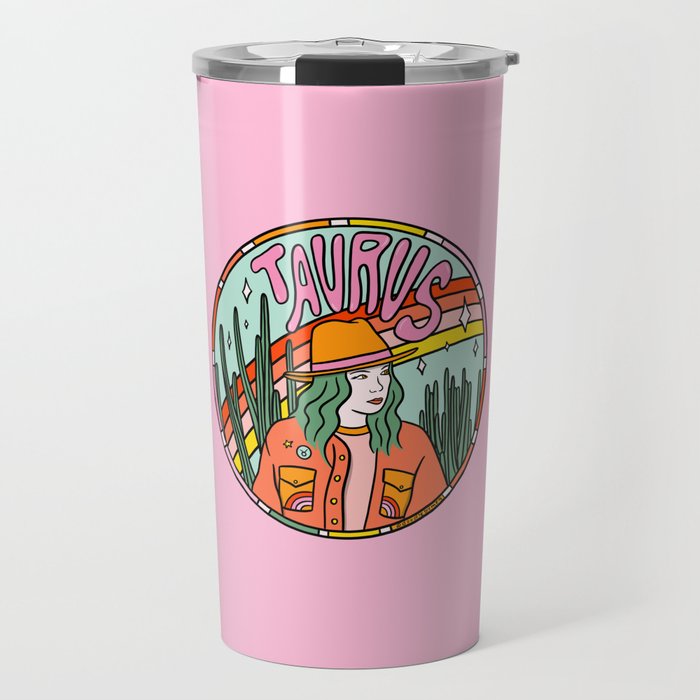 Taurus Cowgirl Travel Mug Gallery Image 1