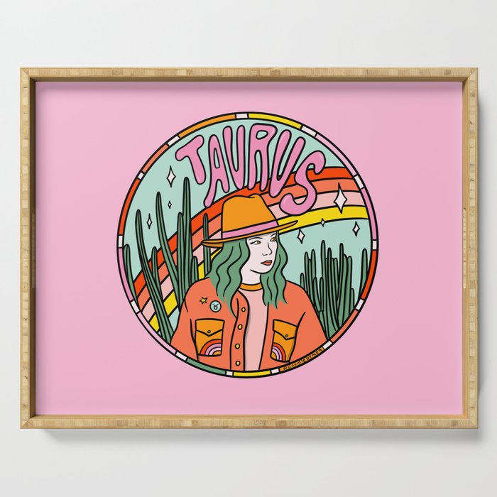 Taurus Cowgirl Serving Tray Gallery Image 1