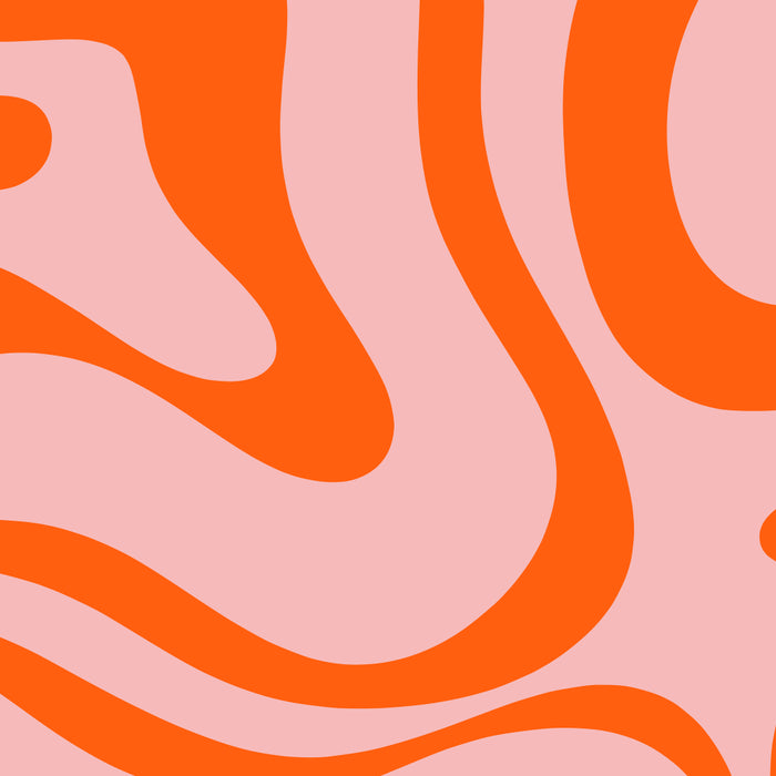 Modern Retro Liquid Swirl Pink and Orange Abstract Pattern Coffee Mug Gallery Image 2