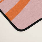 Modern Retro Liquid Swirl Pink and Orange Abstract Pattern Desk Mat Gallery Image 4