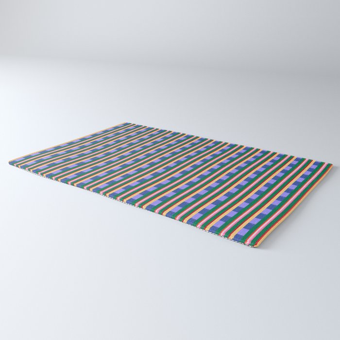 Woven Color Block Stripes Rug Gallery Image 3