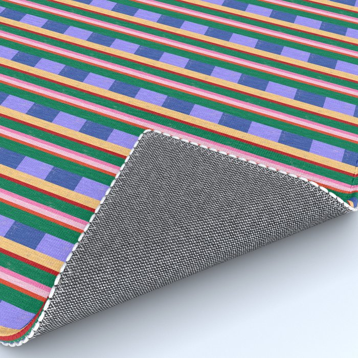 Woven Color Block Stripes Rug Gallery Image 4