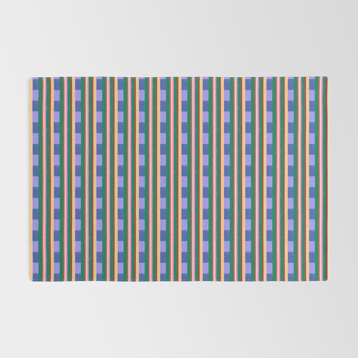 Woven Color Block Stripes Rug Gallery Image 2