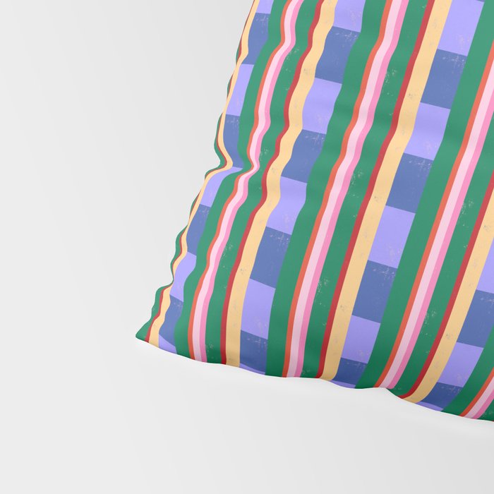 Woven Color Block Stripes Pillow Sham Gallery Image 4