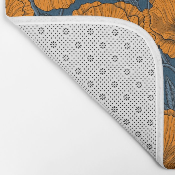 Orange poppies Bath Mat Gallery Image 2