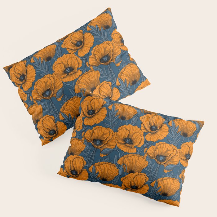 Orange poppies Pillow Sham Gallery Image 1