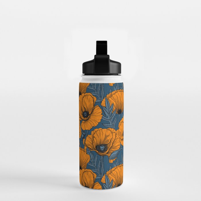 Orange poppies Water Bottle Gallery Image 2