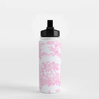 Pink Toile De Jouy Print Water Bottle Gallery Image 2