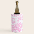 Pink Toile De Jouy Print Wine Chiller Gallery Image 2
