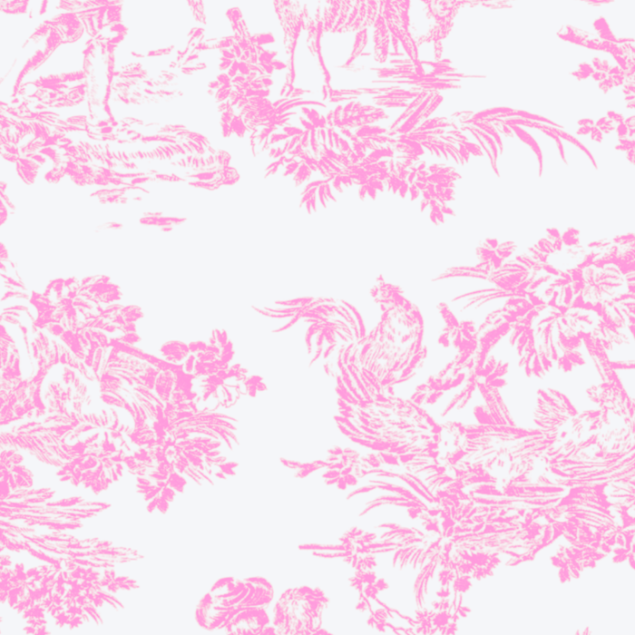 Pink Toile De Jouy Print Coffee Mug Gallery Image 2