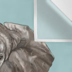 Baby Elephant in Bathtub Wall Tapestry Gallery Image 3
