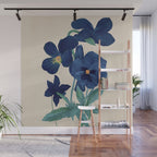 Blue Flowers Wall Mural Gallery Image 1