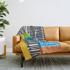 Colorful Patchwork Design Artwork Throw Blanket Gallery Image 1