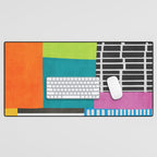 Colorful Patchwork Design Artwork Desk Mat Gallery Image 1