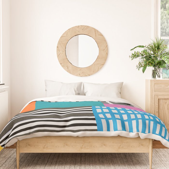 Colorful Patchwork Design Artwork Duvet Cover Gallery Image 3