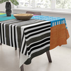 Colorful Patchwork Design Artwork Tablecloth Gallery Image 3