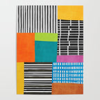 Colorful Patchwork Design Artwork Poster Gallery Image 4