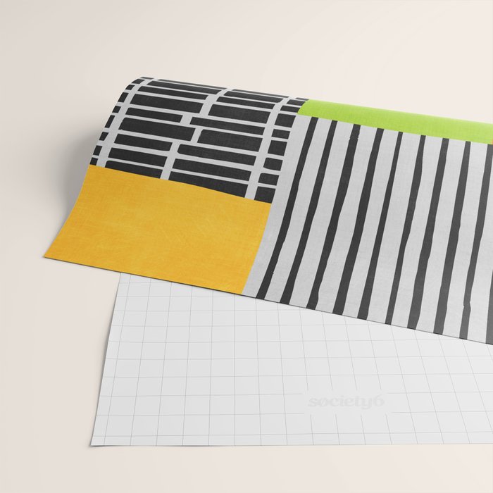 Colorful Patchwork Design Artwork Wrapping Paper Gallery Image 2
