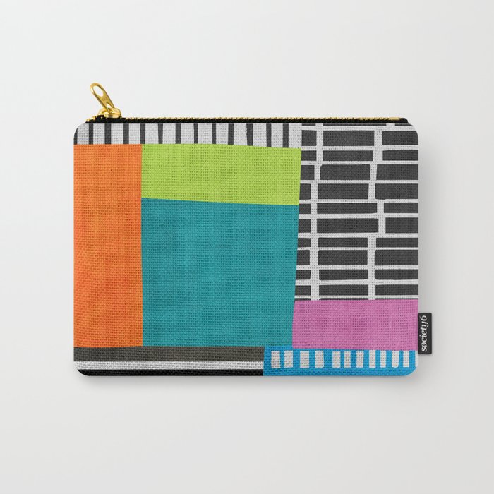 Colorful Patchwork Design Artwork Carry All Pouch Gallery Image 1