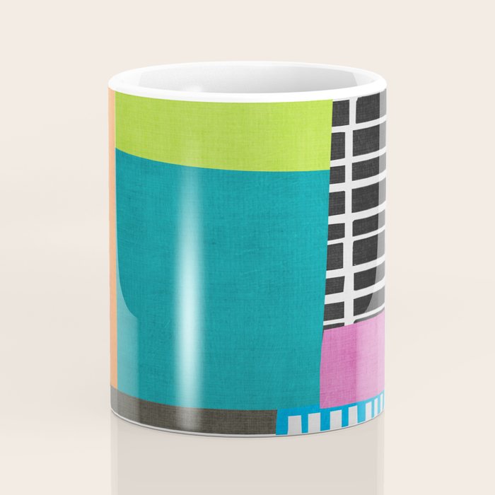 Colorful Patchwork Design Artwork Coffee Mug Gallery Image 4