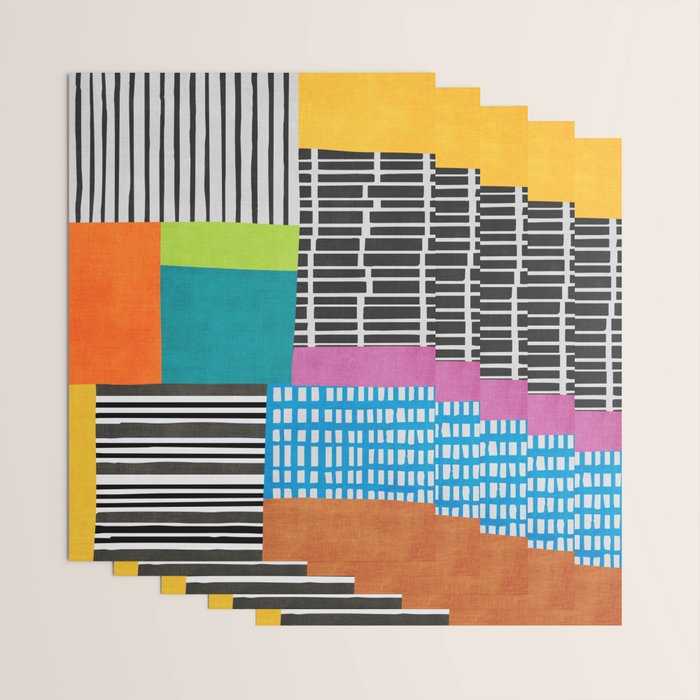 Colorful Patchwork Design Artwork Wrapping Paper Gallery Image 3