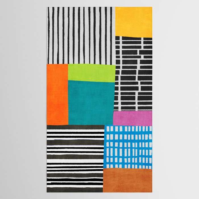 Colorful Patchwork Design Artwork Tablecloth Gallery Image 2