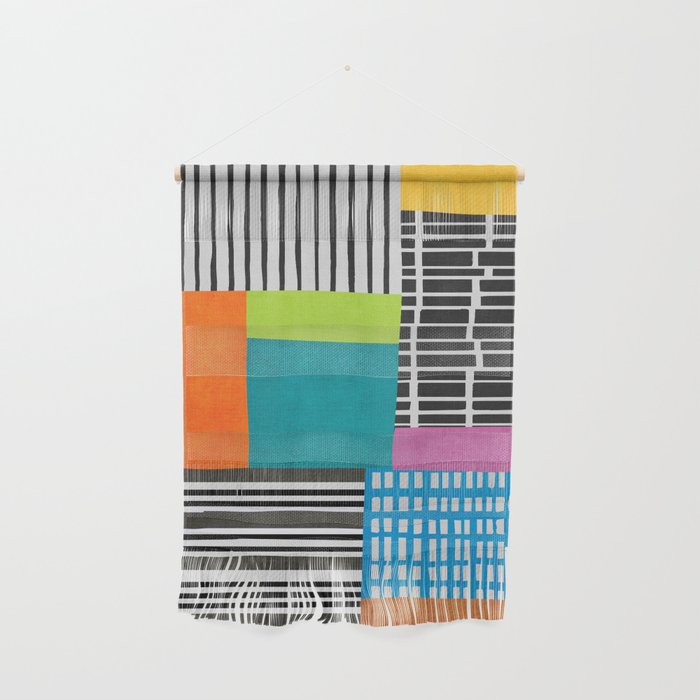 Colorful Patchwork Design Artwork Wall Hanging Gallery Image 1