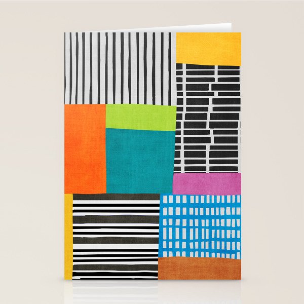 Colorful Patchwork Design Artwork Stationery Card Gallery Image 2
