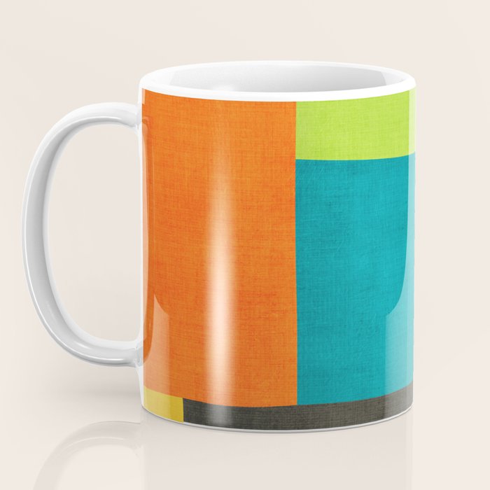 Colorful Patchwork Design Artwork Coffee Mug Gallery Image 3