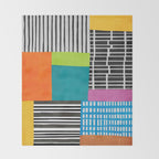 Colorful Patchwork Design Artwork Throw Blanket Gallery Image 2
