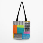 Colorful Patchwork Design Artwork Tote Bag Gallery Image 2