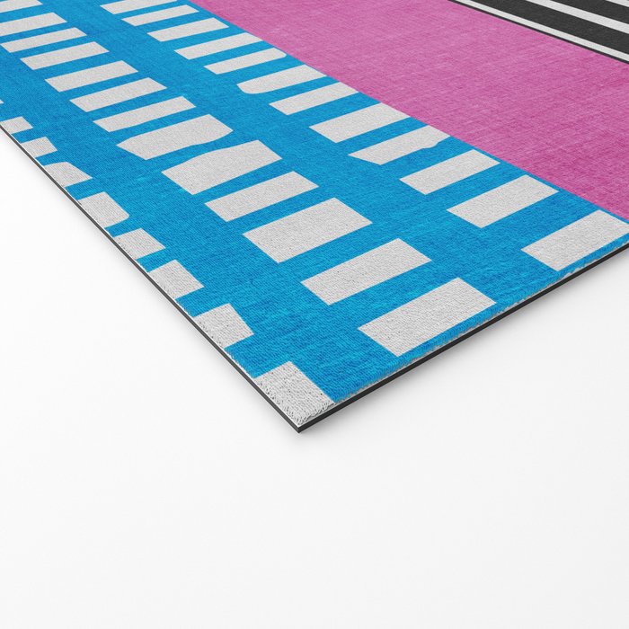 Colorful Patchwork Design Artwork Welcome Mat Gallery Image 2