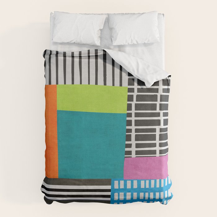 Colorful Patchwork Design Artwork Duvet Cover Gallery Image 6