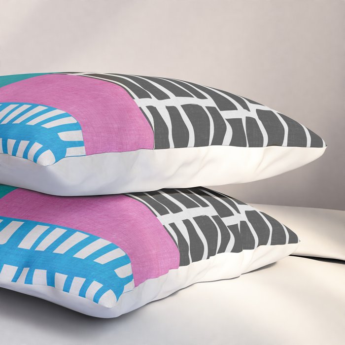 Colorful Patchwork Design Artwork Pillow Sham Gallery Image 3