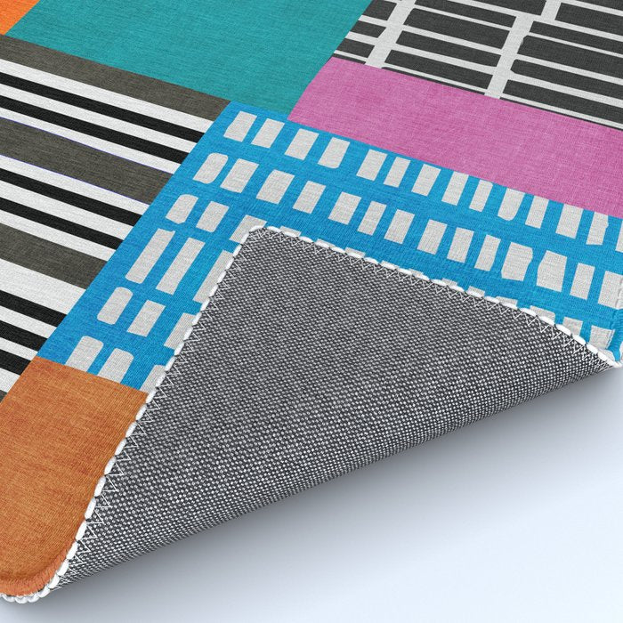Colorful Patchwork Design Artwork Rug Gallery Image 4