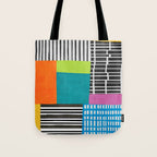 Colorful Patchwork Design Artwork Tote Bag Gallery Image 1