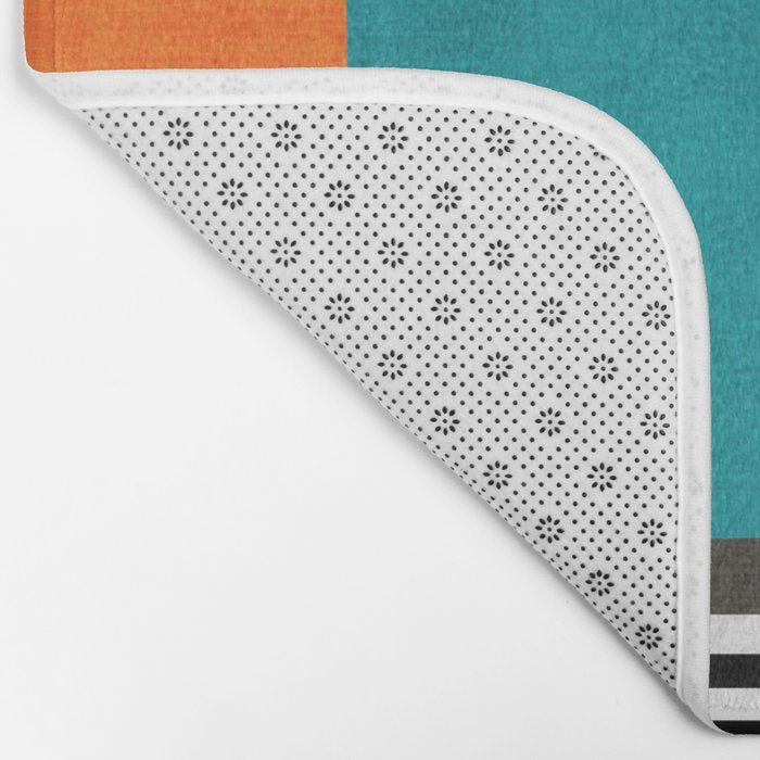 Colorful Patchwork Design Artwork Bath Mat Gallery Image 2