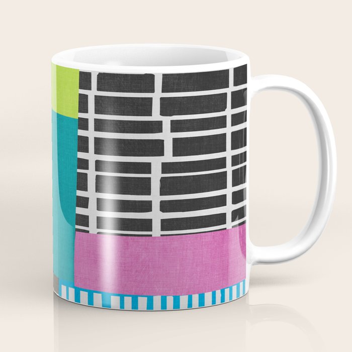 Colorful Patchwork Design Artwork Coffee Mug Gallery Image 1