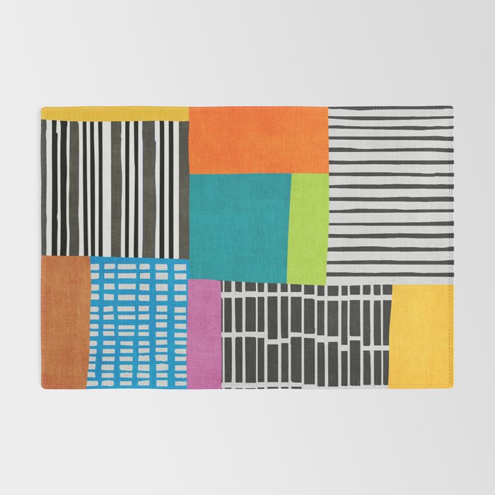 Colorful Patchwork Design Artwork Rug Gallery Image 2