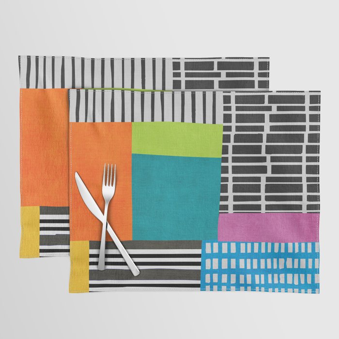 Colorful Patchwork Design Artwork Placemat Gallery Image 1