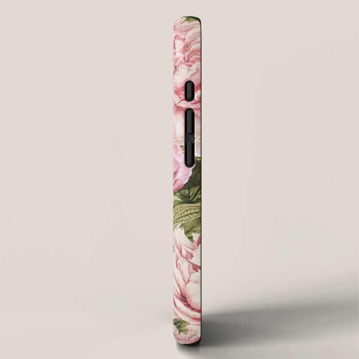 Vintage & Shabby Chic Floral Peony & Lily Flowers Watercolor Pattern iPhone Case Gallery Image 2
