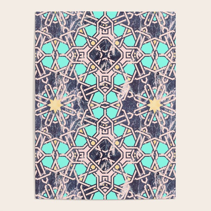 Mosaic moroccan tile B Poster Gallery Image 1