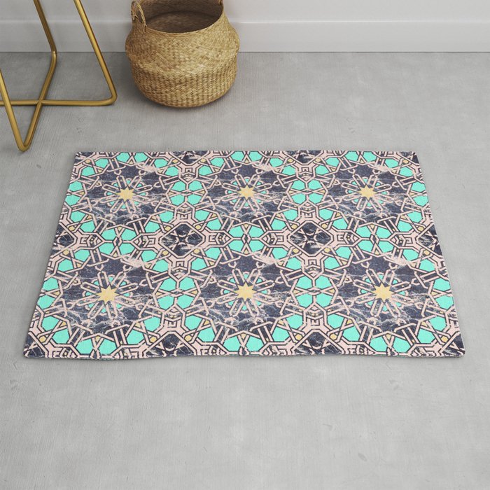 Mosaic moroccan tile B Rug Gallery Image 1