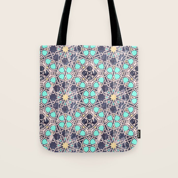 Mosaic moroccan tile B Tote Bag Gallery Image 1