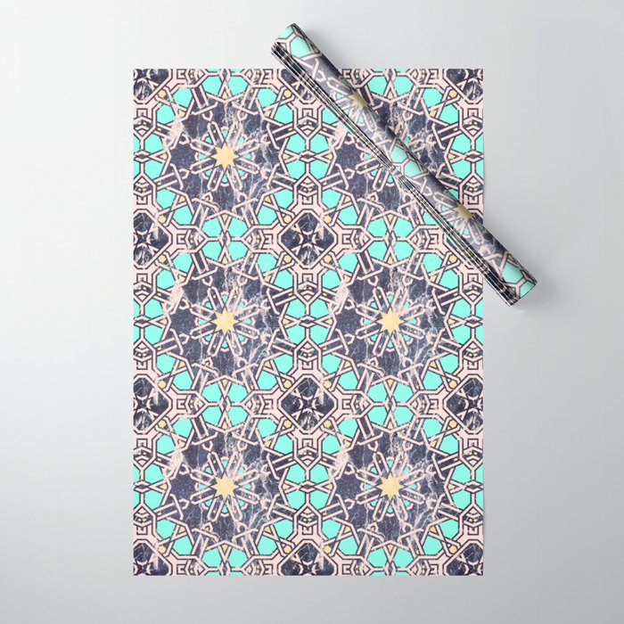 Mosaic moroccan tile B Wrapping Paper Gallery Image 1